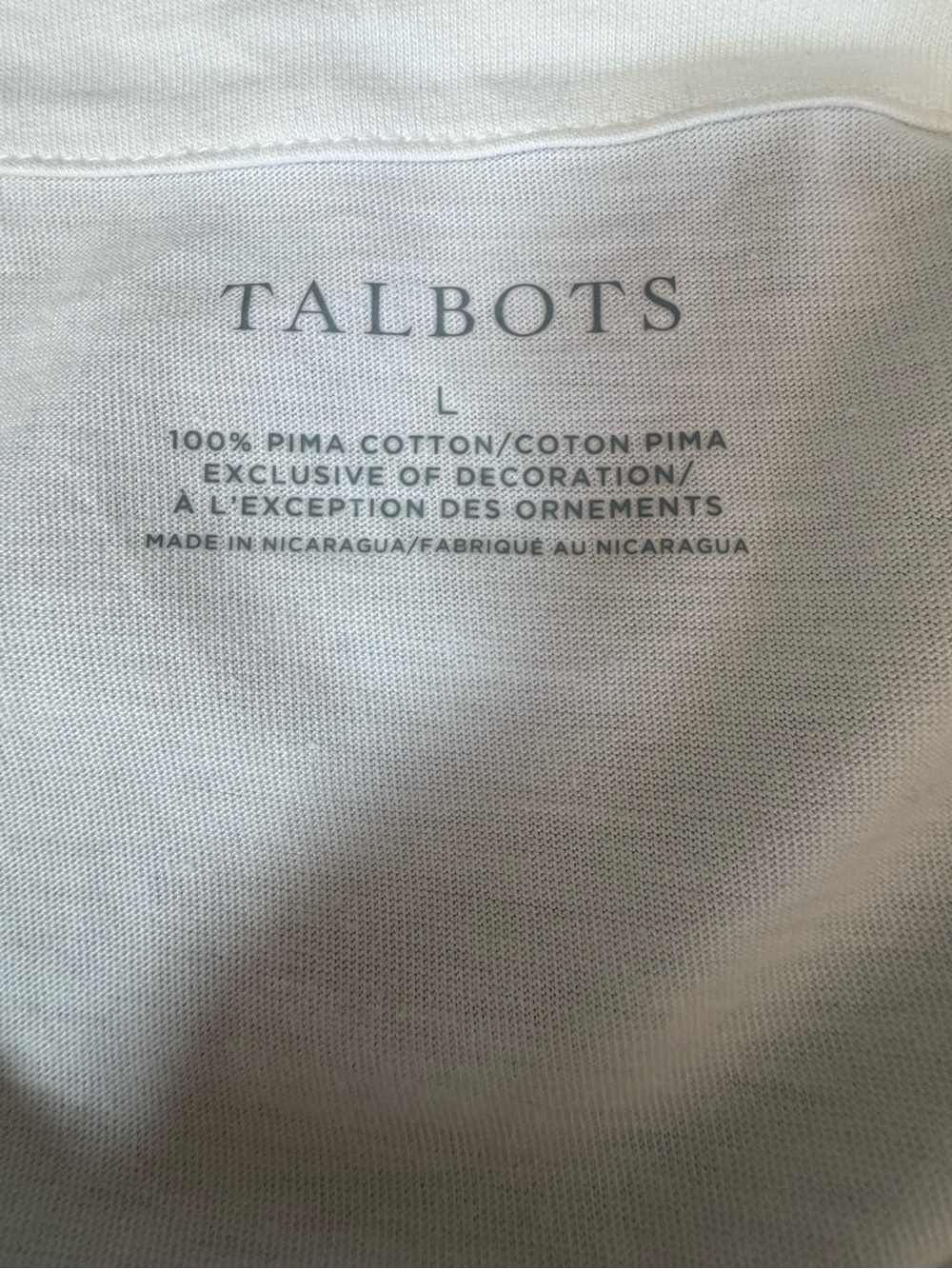Talbots White Boatneck Tunic with Crochet & Tassel Hem - Picture 6 of 7